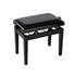 BOSTON PB2/2020 glanzend zwarte pianobank met zwart fluwelen zitting